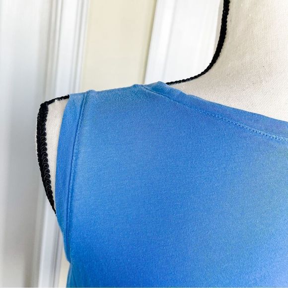 Loft XS Royal Blue Netted Layered Sleeveless Top - Picture 12 of 13